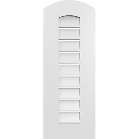 Ekena Millwork Arch Top Surface Mount PVC Gable Vent: Non-Functional, w/ 3-1/2"W x 1"P Standard Frame, 12"W x 30"H GVPAR12X3001SN